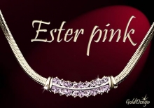 Ester pink - řetízek zlacený